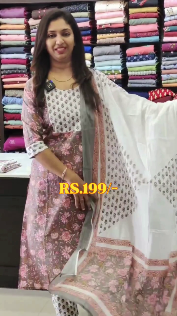 Printed Cotton Designer Kurta For Women - Image 3