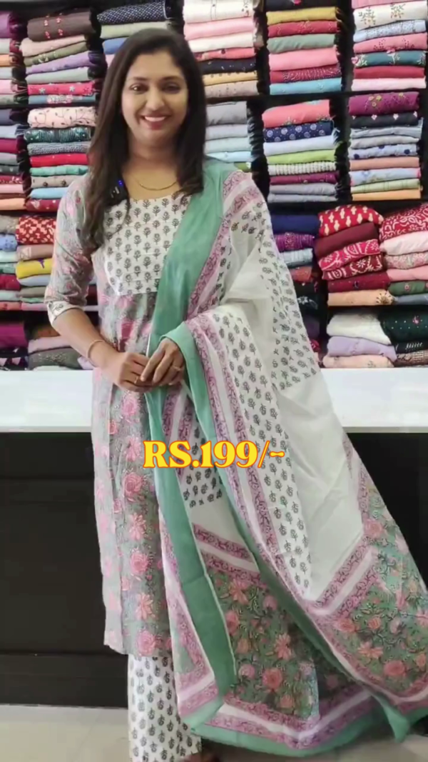 Printed Cotton Designer Kurta For Women - Image 5
