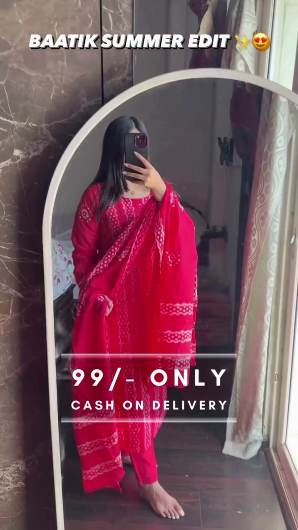 Women's Cotton Printed Straight Kurti Palazzo Pants Set - Image 8