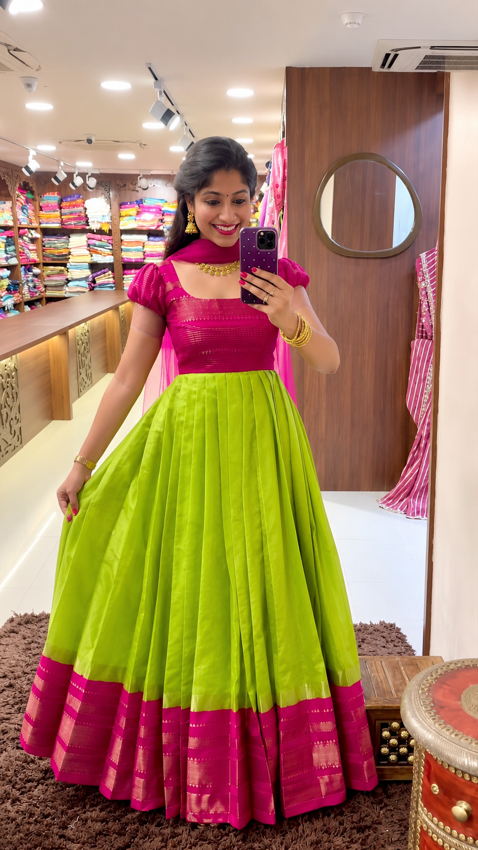 Women's Silk-Style Lehenga Choli - Image 2