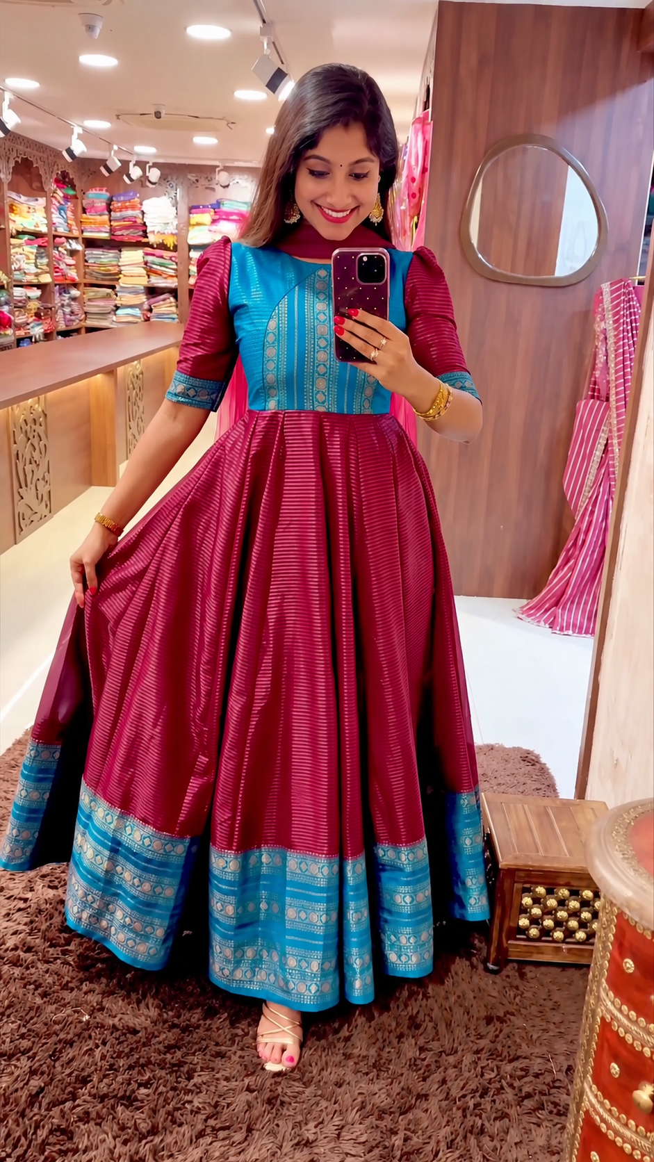 Women's Silk-Style Lehenga Choli - Image 4