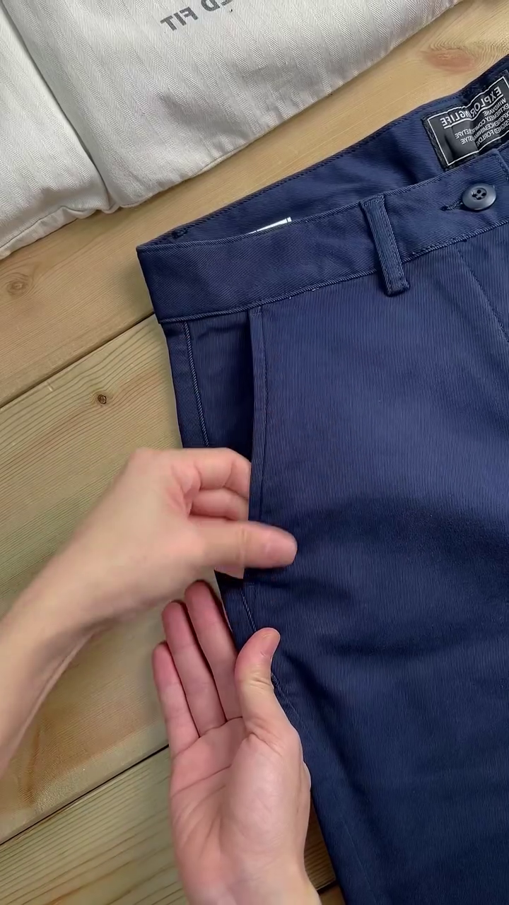 en Blue Regular Fit Trousers - Image 6
