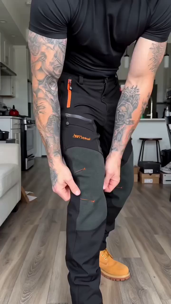 Men 2 in1 Utility Convertible Multiple Pockets Cargo Pants - Image 5